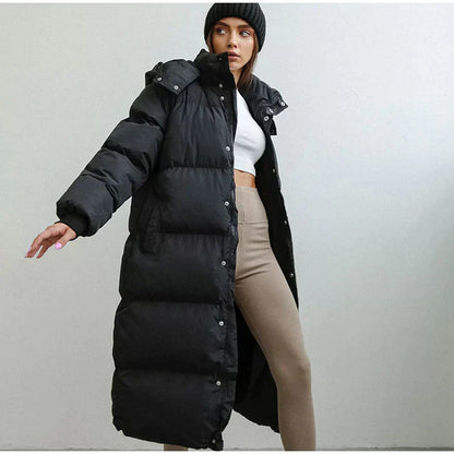Elarova | Faltenmantel mit Kapuze Stilvolle Winterkleidung
