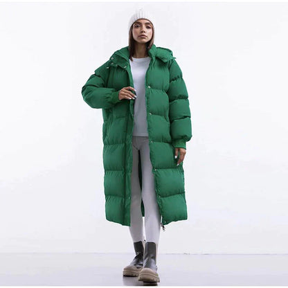 Elarova | Faltenmantel mit Kapuze Stilvolle Winterkleidung