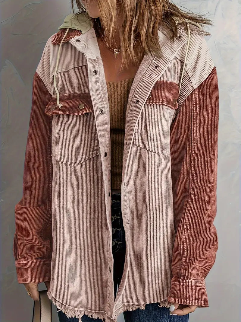 Elarova | Farbblock Hoodie Jacke für Damen | Perfekt für Herbst und Winter