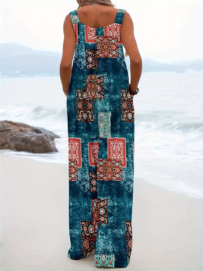 Elarova | Farbblock Overall mit Mode Elementen