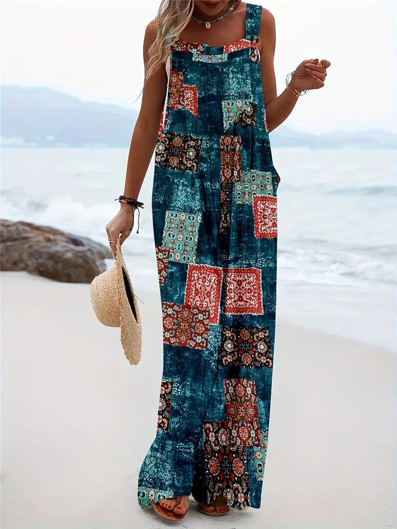 Elarova | Farbblock Overall mit Mode Elementen