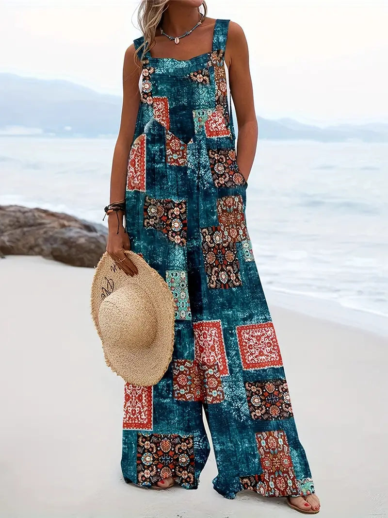 Elarova | Farbblock Overall mit Mode Elementen