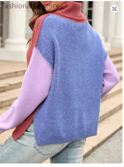 Elarova | Farbblockpullover im Wintertrend