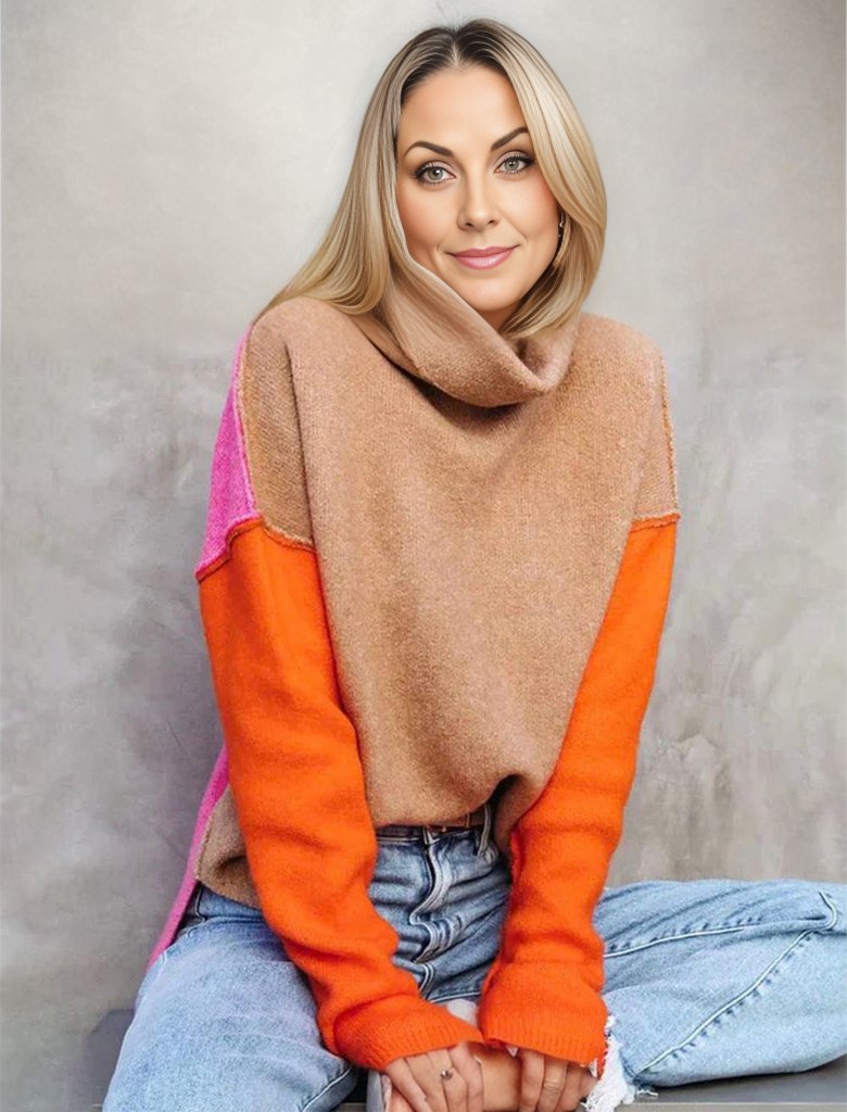 Elarova | Farbblockpullover im Wintertrend