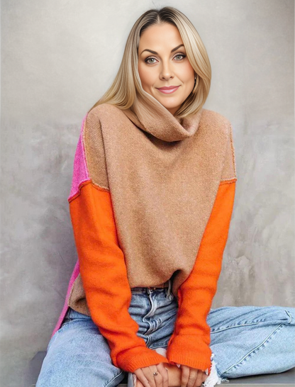 Elarova | Farbblockpullover im Wintertrend
