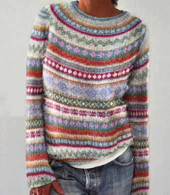 Elarova | Farbiger ModePullover
