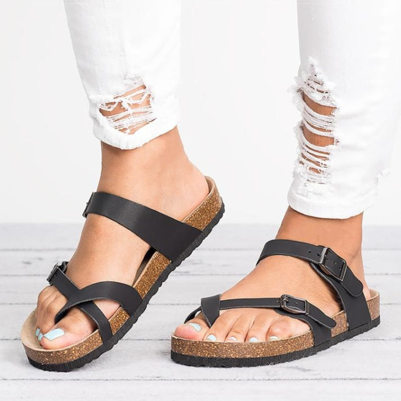 Elarova | Flache Pantoffeln für Damen