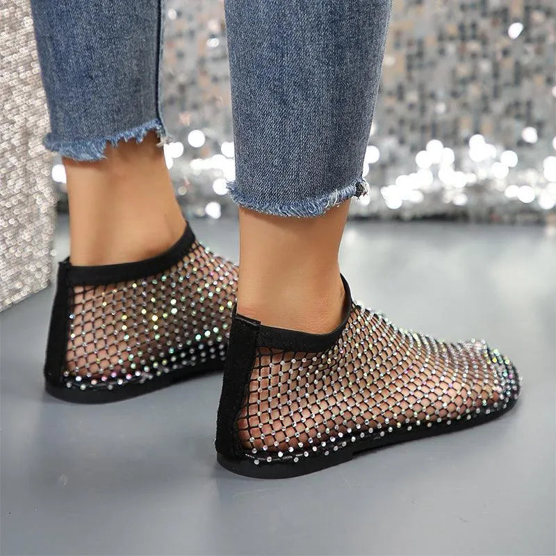 Elarova | Flatsandalen mit Strass-Design