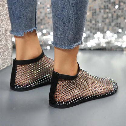 Elarova | Flatsandalen mit Strass-Design
