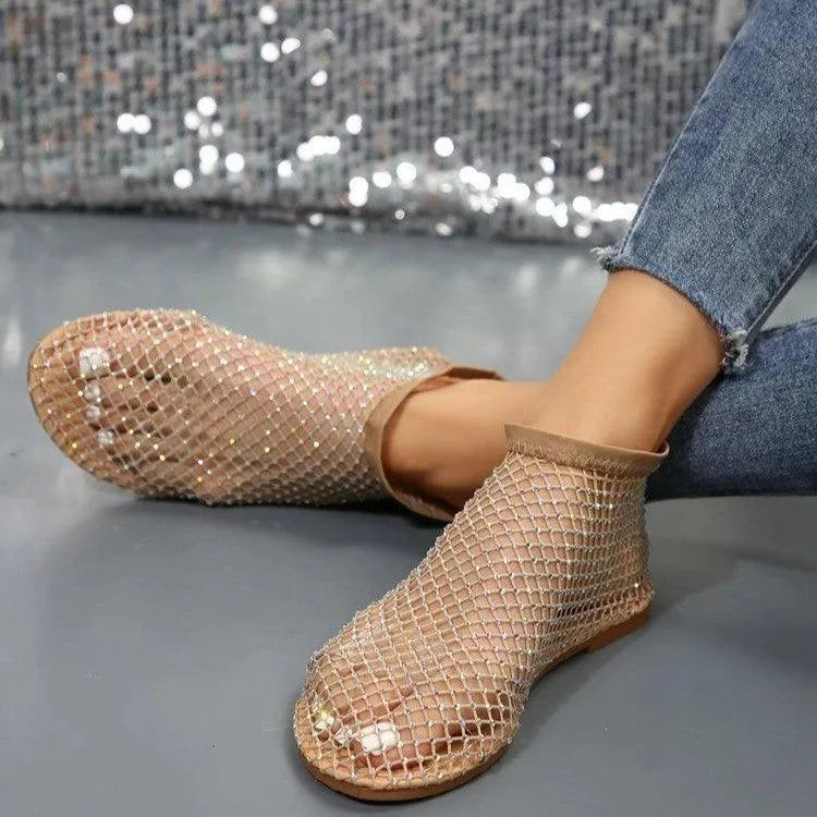 Elarova | Flatsandalen mit Strass-Design