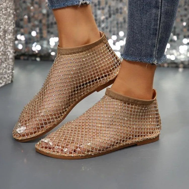 Elarova | Flatsandalen mit Strass-Design