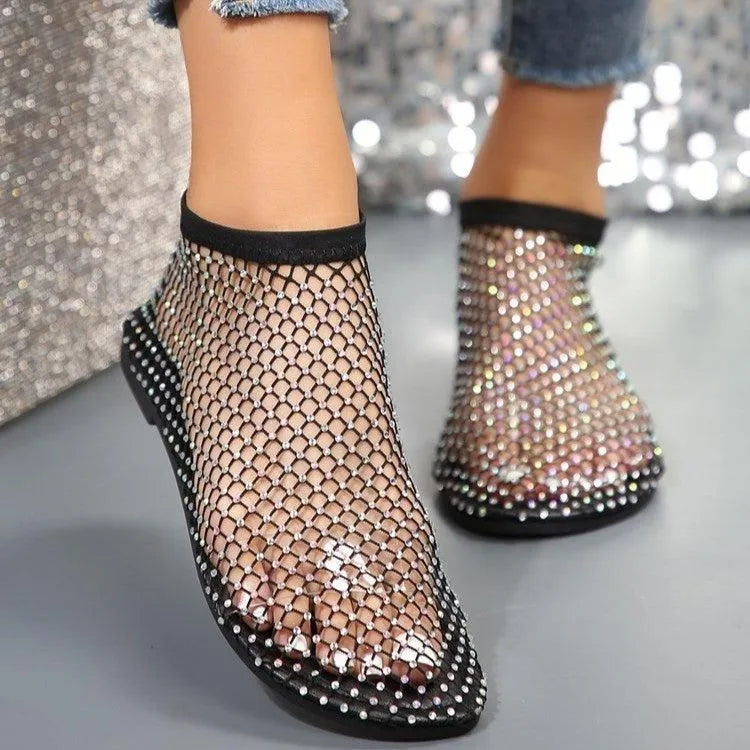 Elarova | Flatsandalen mit Strass-Design