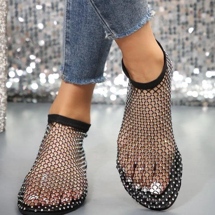 Elarova | Flatsandalen mit Strass-Design