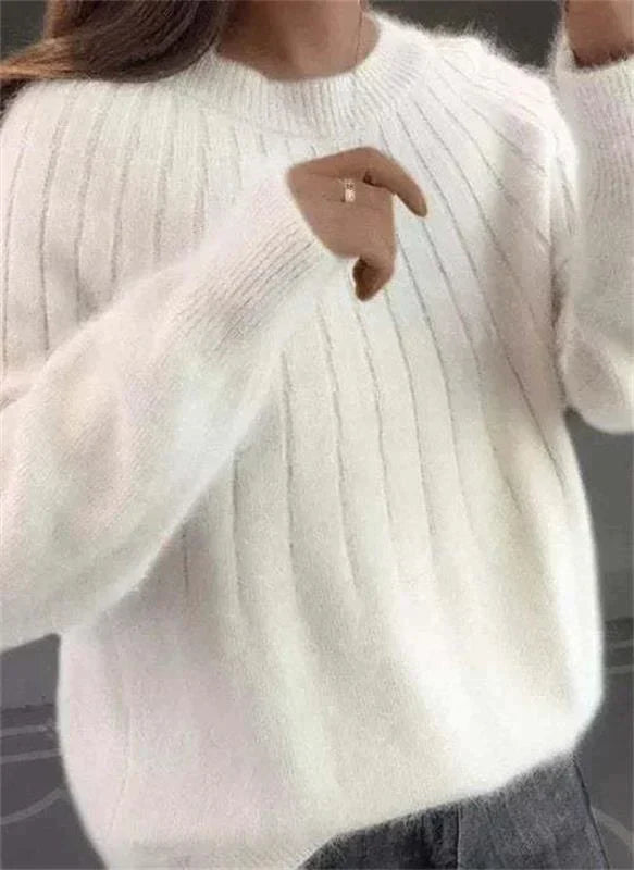 Elarova | Flauschiger Strickpullover aus Kaschmir