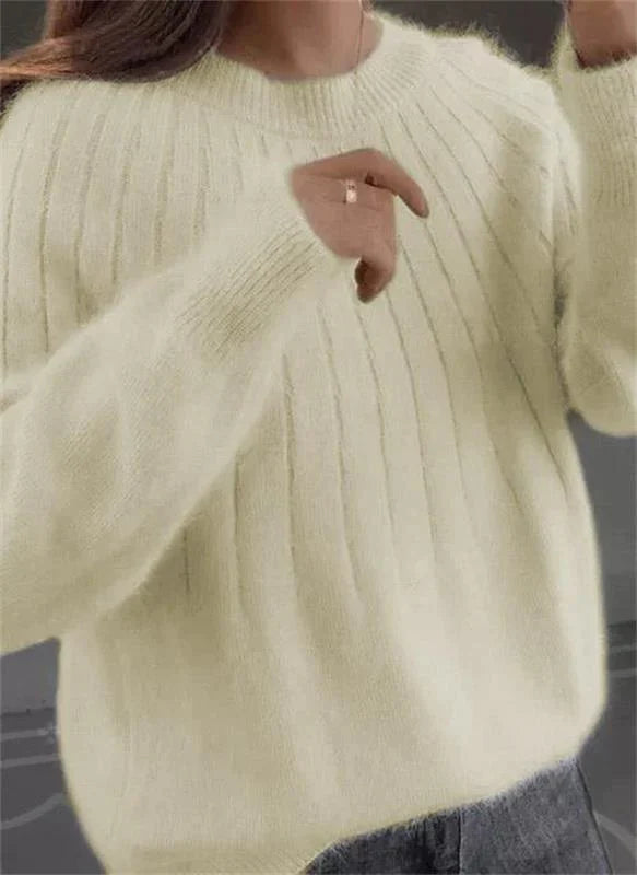 Elarova | Flauschiger Strickpullover aus Kaschmir