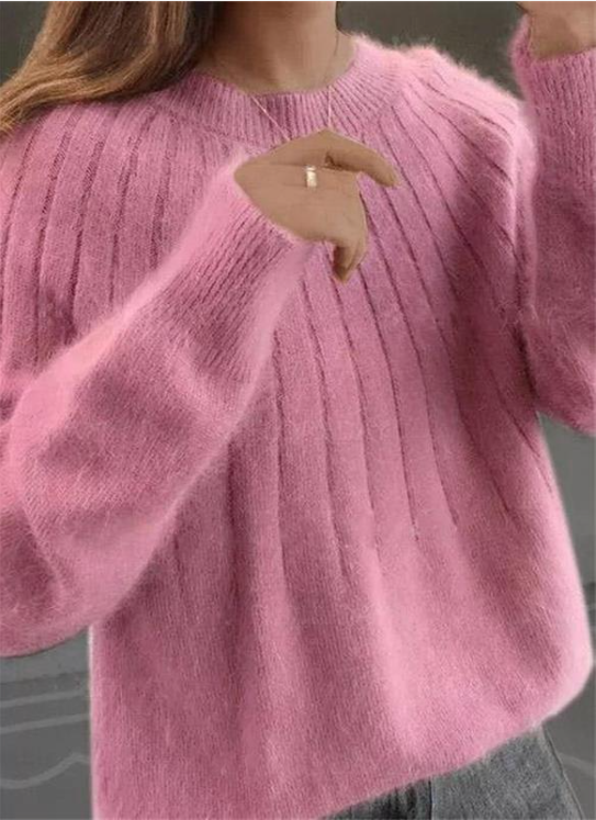 Elarova | Flauschiger Strickpullover aus Kaschmir