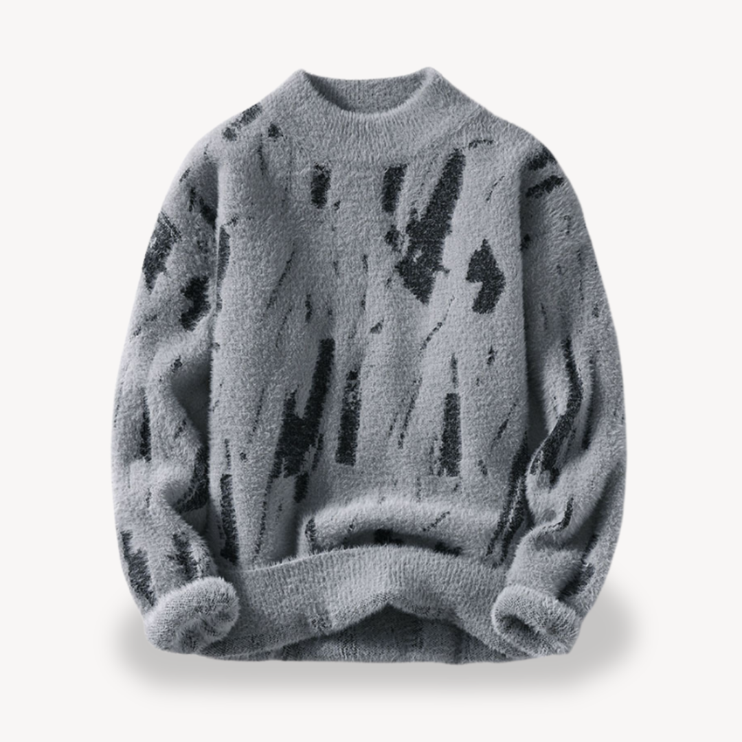 Elarova | Flauschiger Strickpullover für Herren