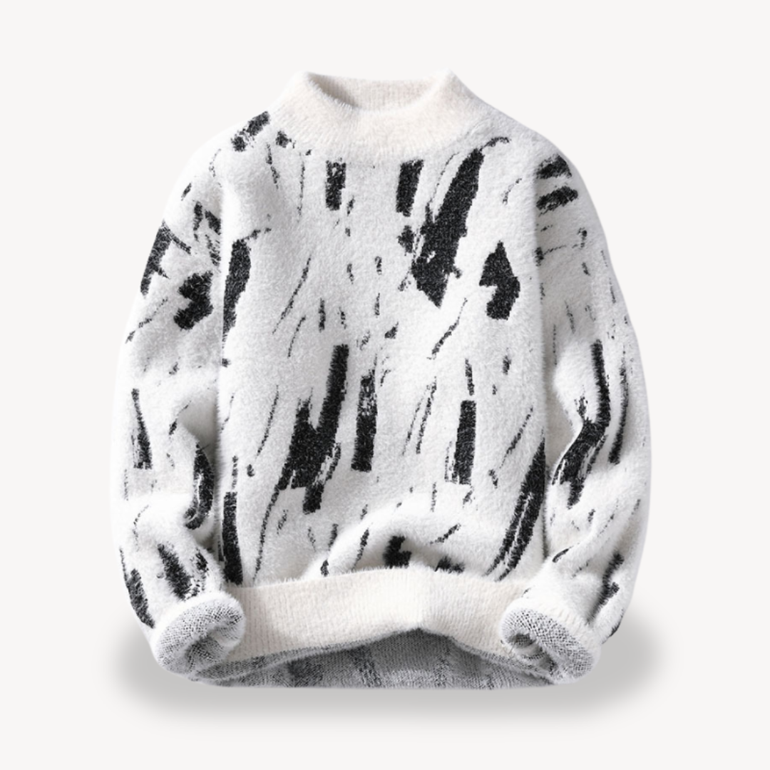 Elarova | Flauschiger Strickpullover für Herren