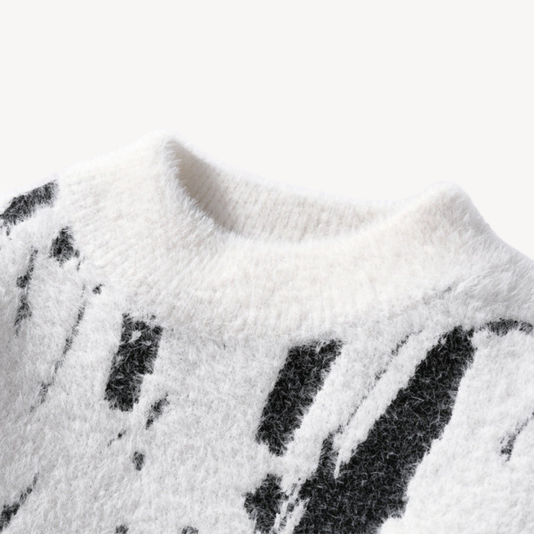 Elarova | Flauschiger Strickpullover für Herren