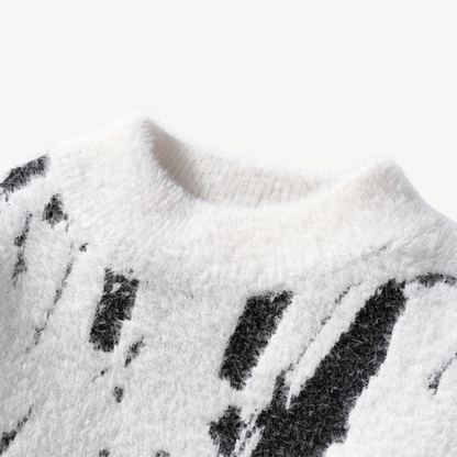 Elarova | Flauschiger Strickpullover für Herren