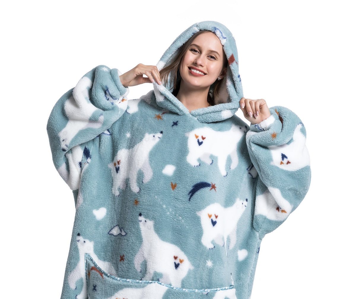 Elarova | Fleece Hoodie Decke Für Den WINTER