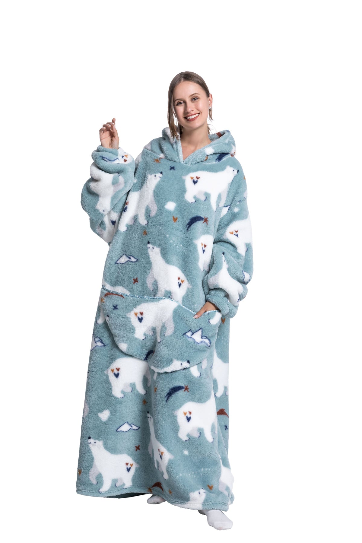Elarova | Fleece Hoodie Decke Für Den WINTER