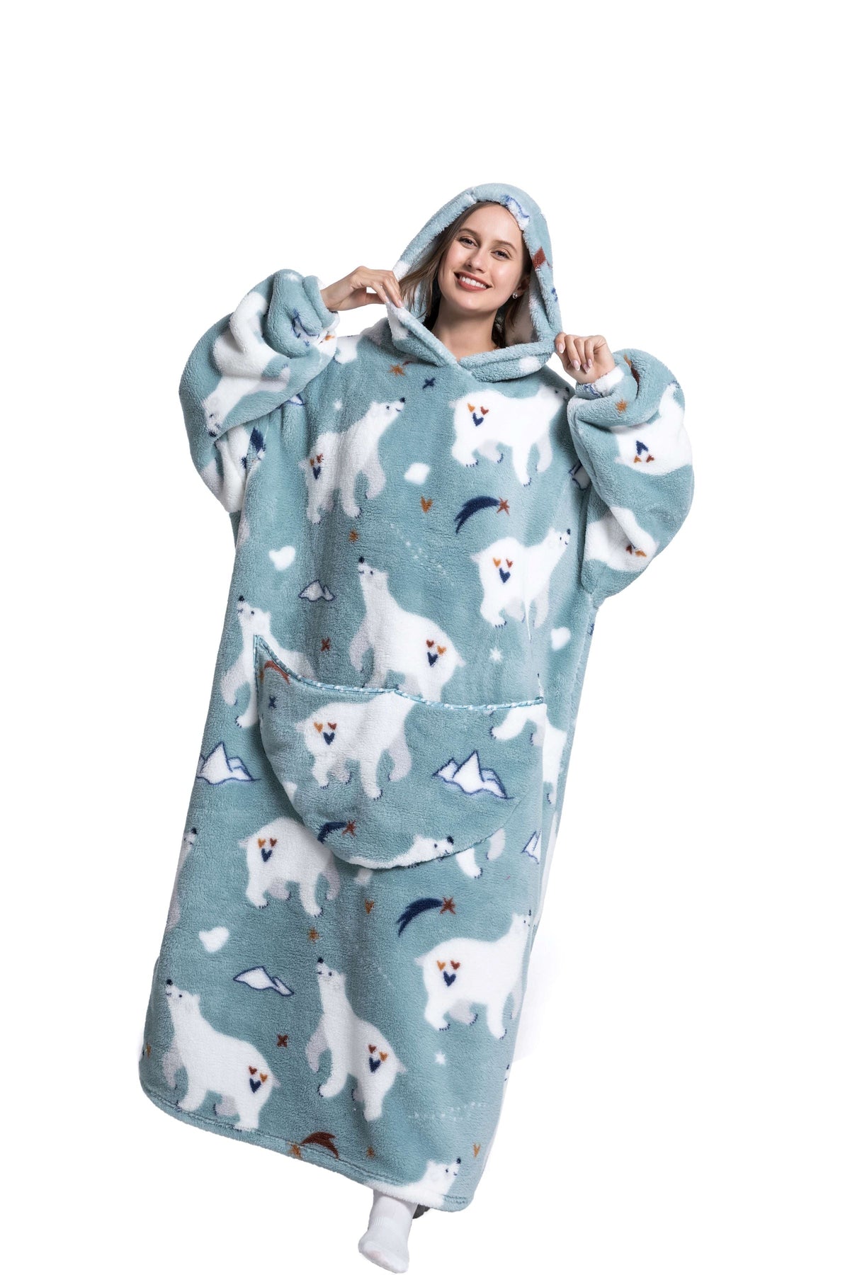 Elarova | Fleece Hoodie Decke Für Den WINTER
