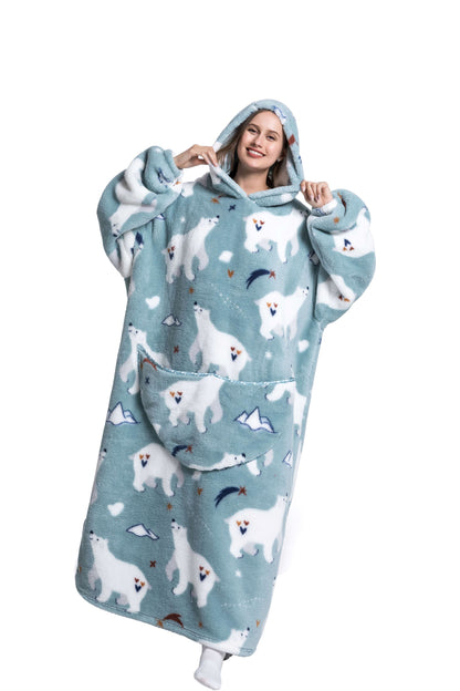 Elarova | Fleece Hoodie Decke Für Den WINTER