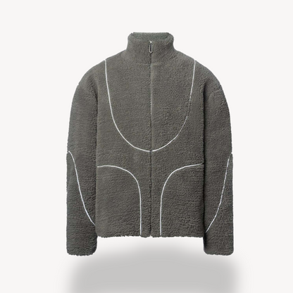 Elarova | Fleece-Kapuzenpullover mit Reißverschluss für Herren – Sherpa-Jacke