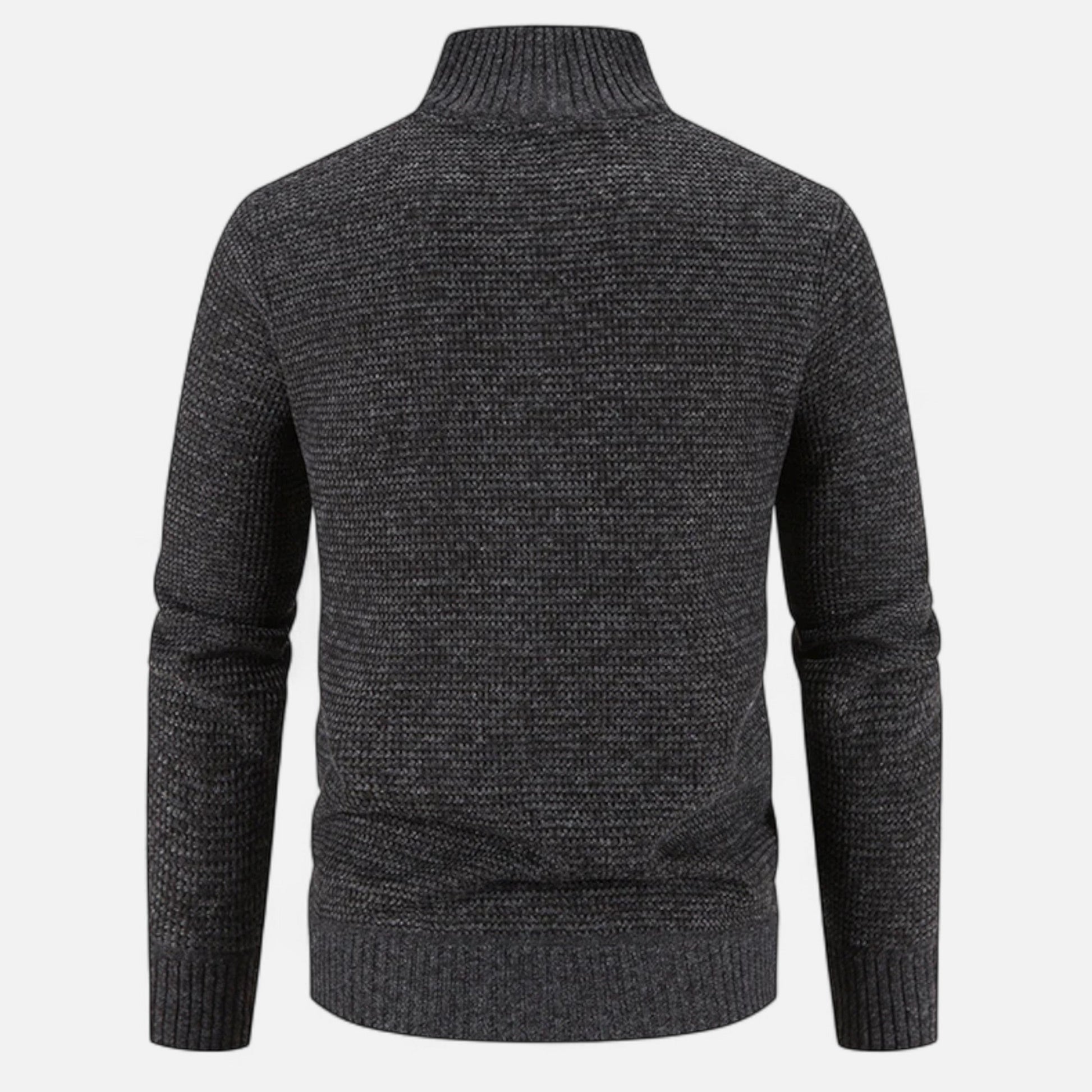 Elarova | Fleece-Patchworkjacke mit Stehkragen für Herren