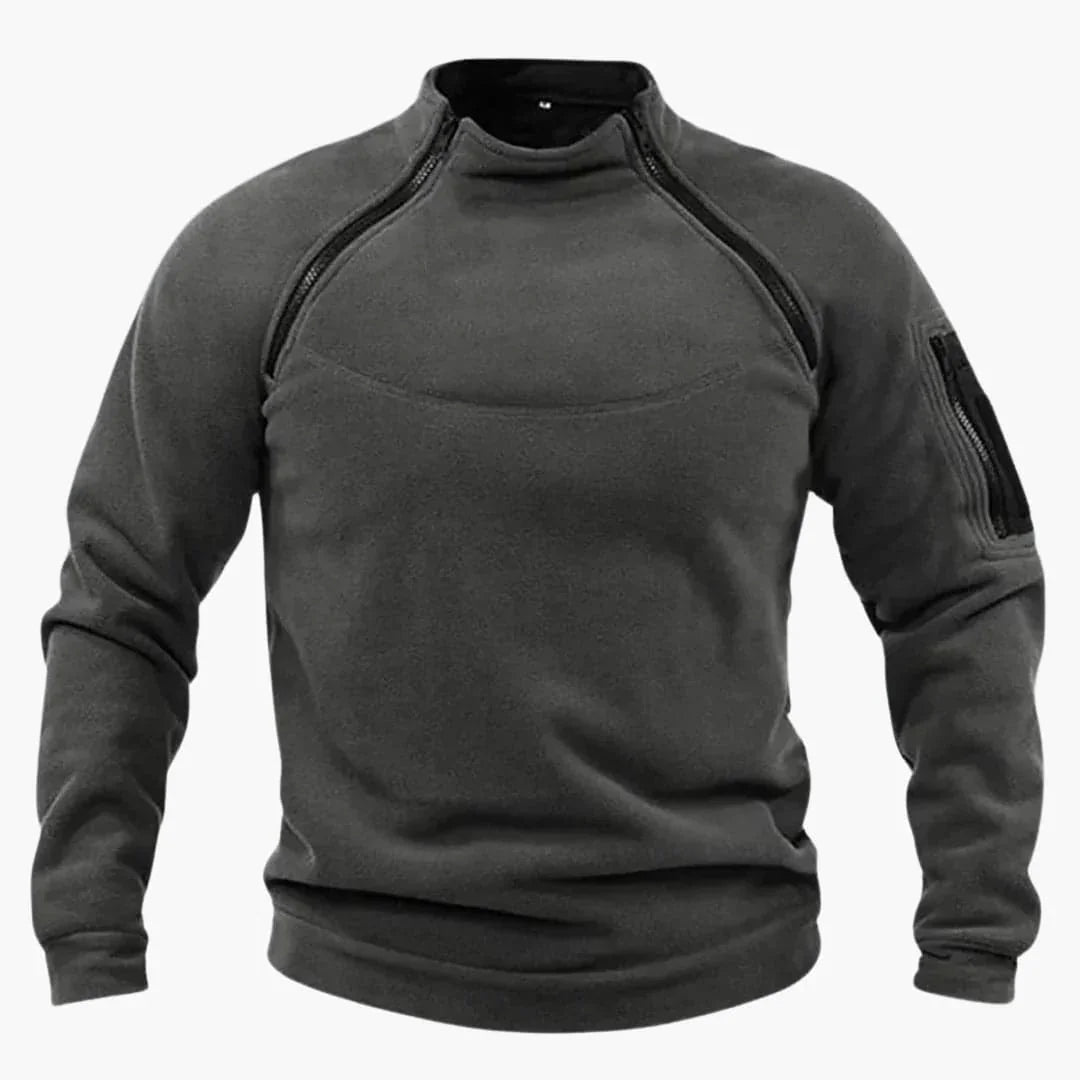 Elarova | Fleece Pullover mit Reißverschluss für Herren