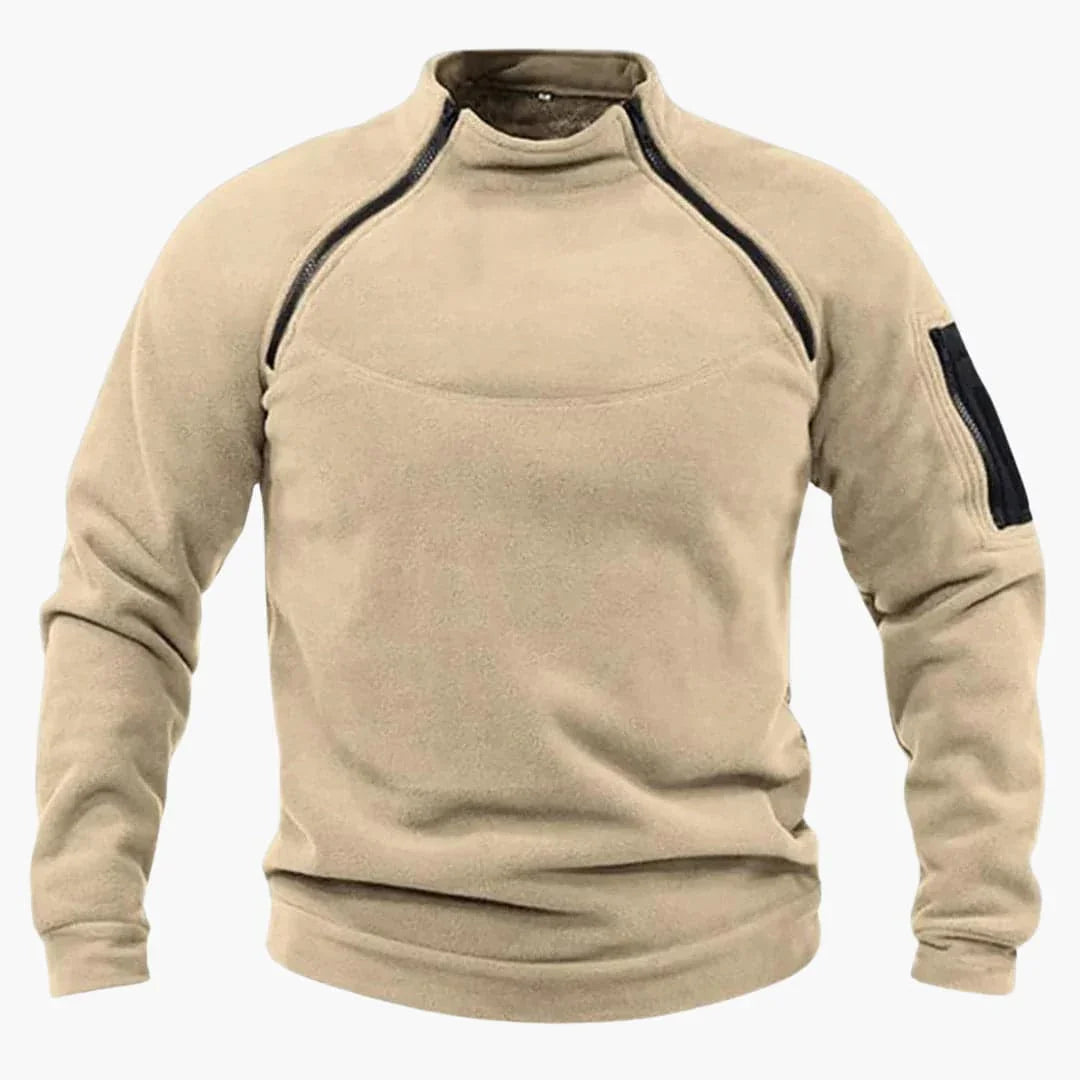 Elarova | Fleece Pullover mit Reißverschluss für Herren