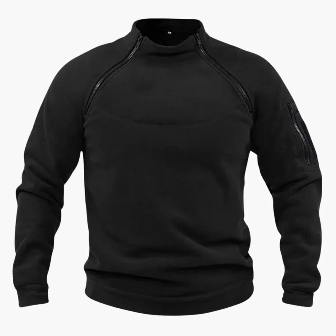Elarova | Fleece Pullover mit Reißverschluss für Herren