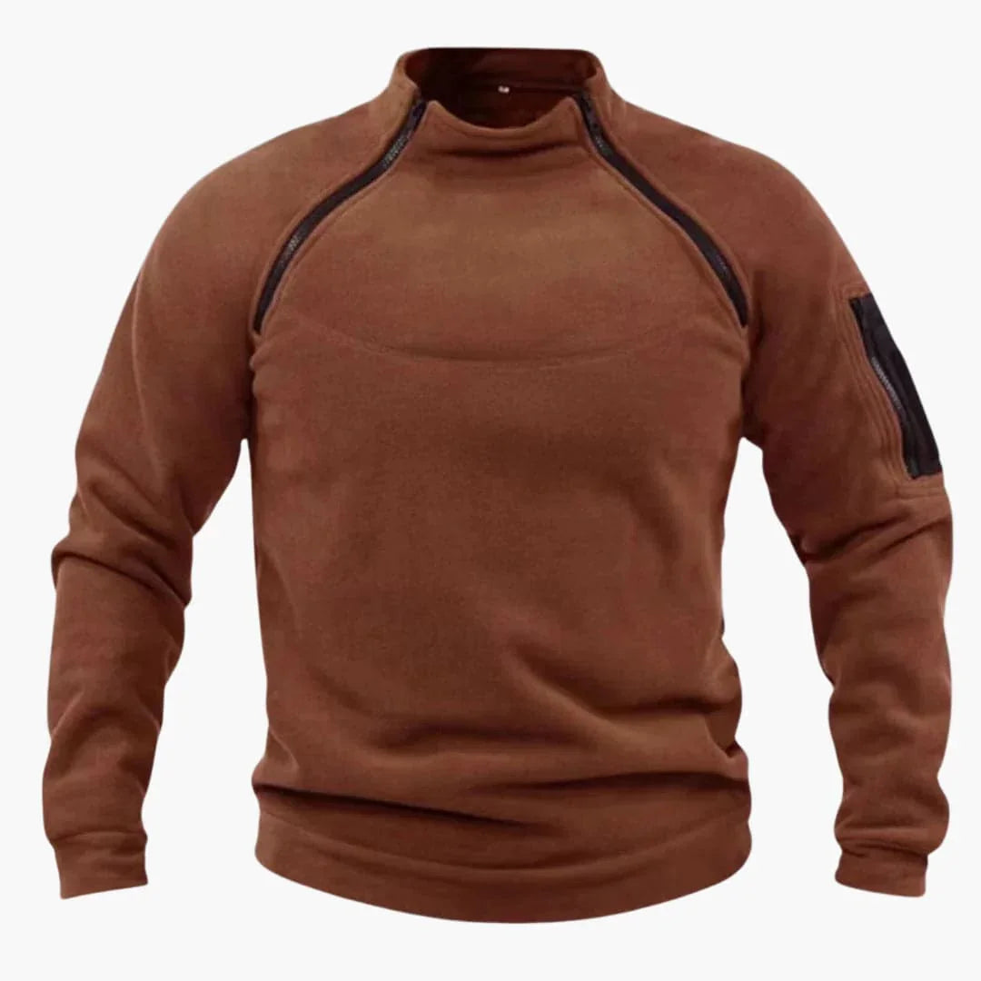Elarova | Fleece Pullover mit Reißverschluss für Herren