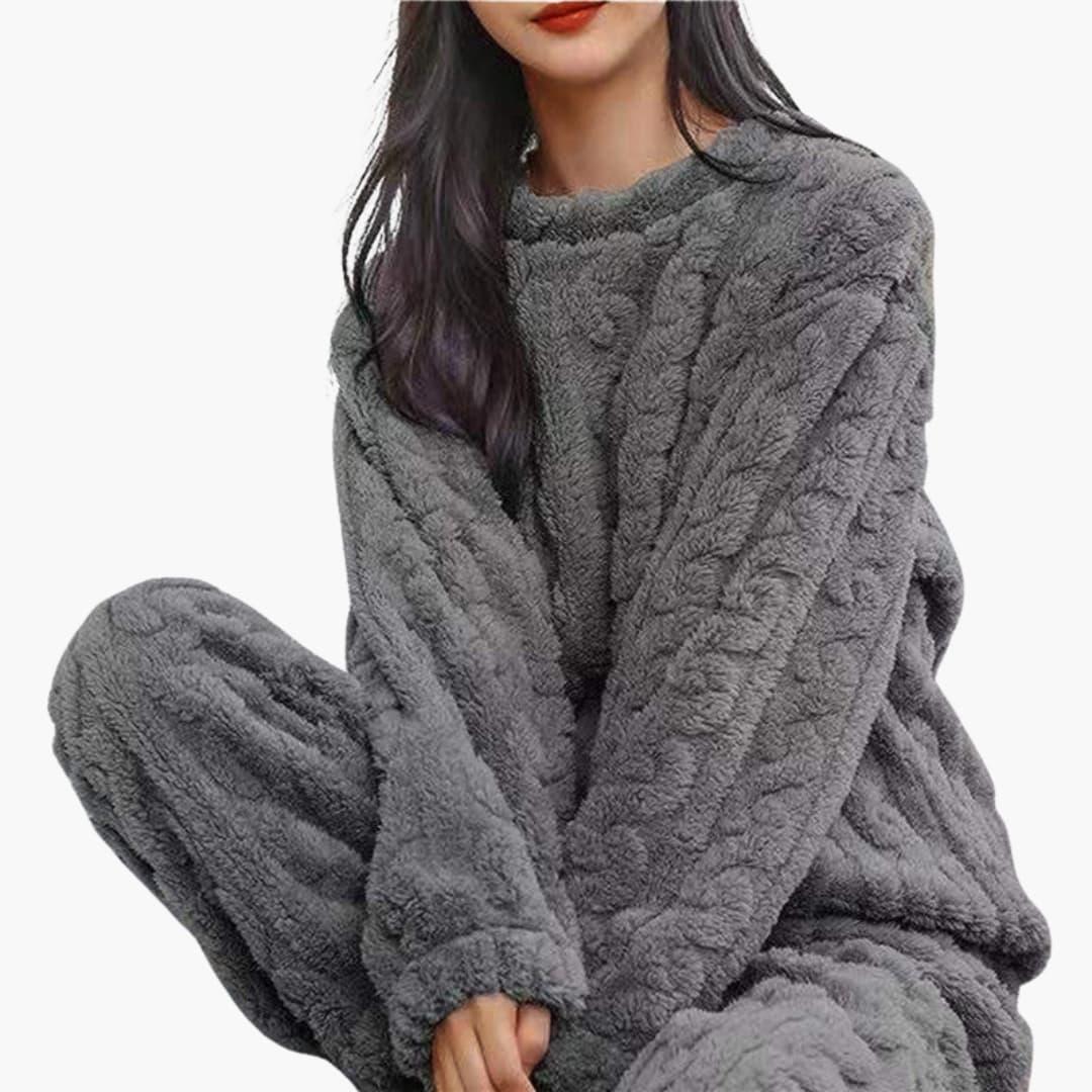 Elarova | Fleece Schlafanzug Set für Damen