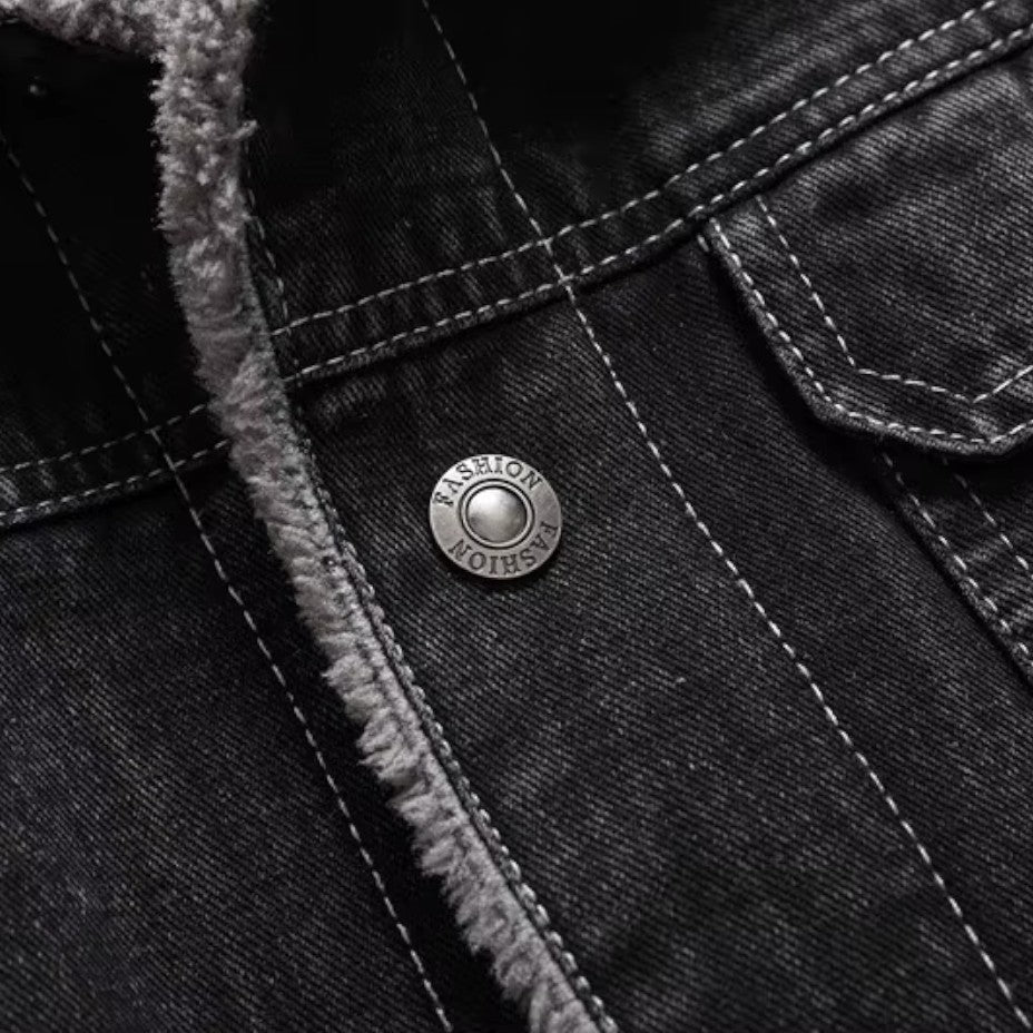 Elarova | Fleecegefütterte Jeansjacke für Herren