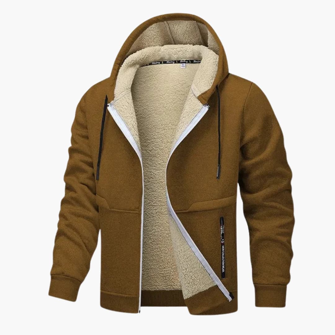 Elarova | Fleecejacke für Herren mit Reißverschluss und langen Ärmeln