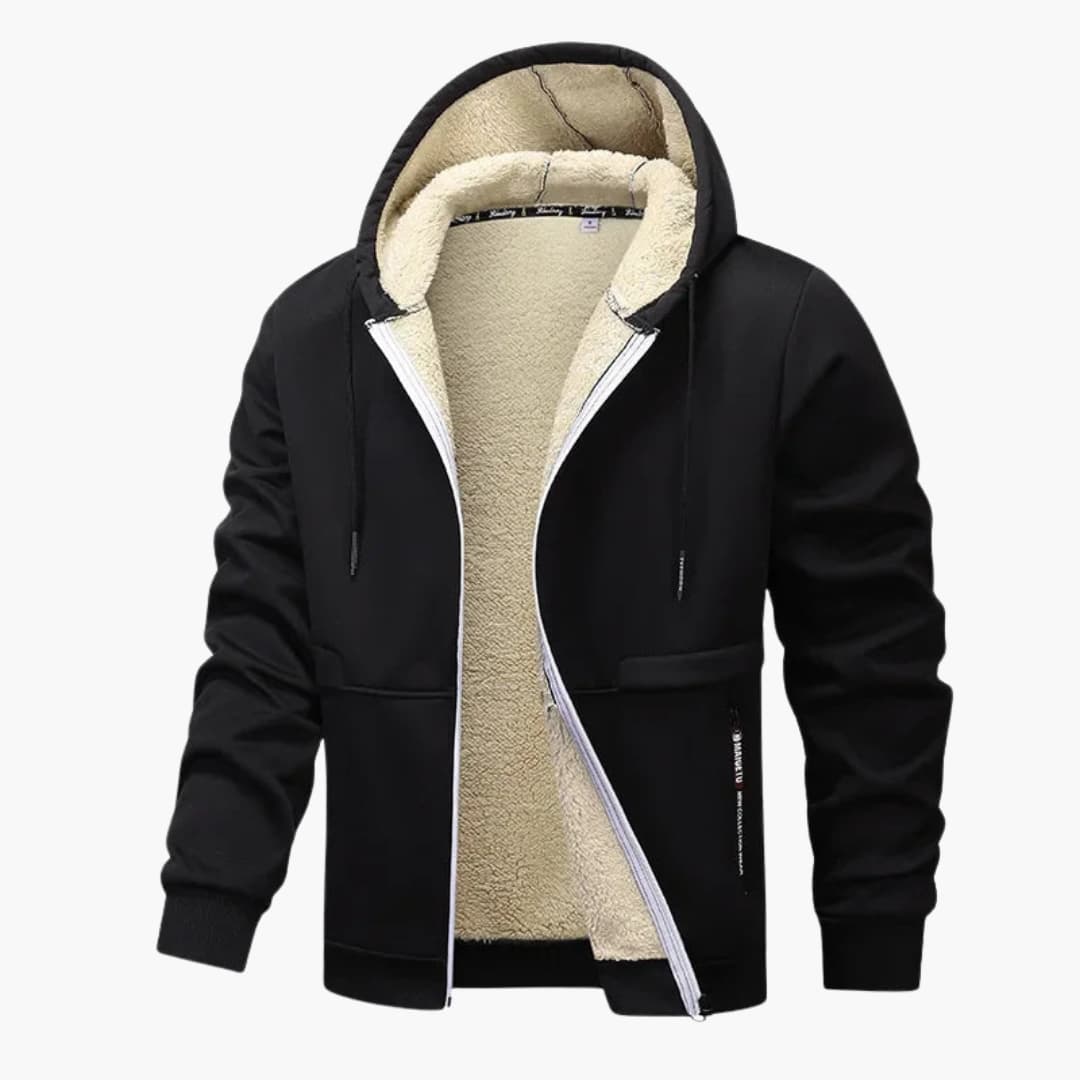 Elarova | Fleecejacke für Herren mit Reißverschluss und langen Ärmeln