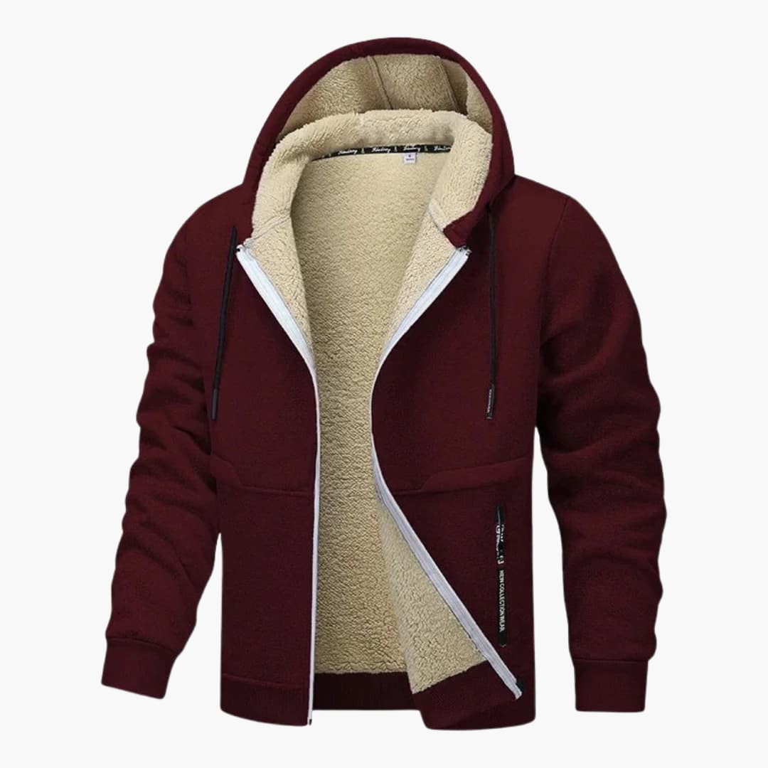 Elarova | Fleecejacke für Herren mit Reißverschluss und langen Ärmeln