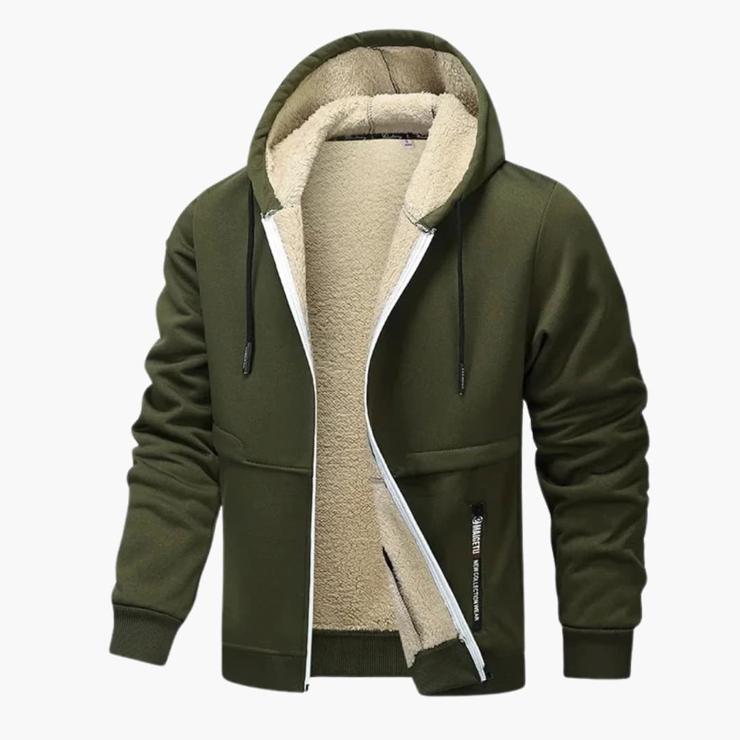 Elarova | Fleecejacke für Herren mit Reißverschluss und langen Ärmeln