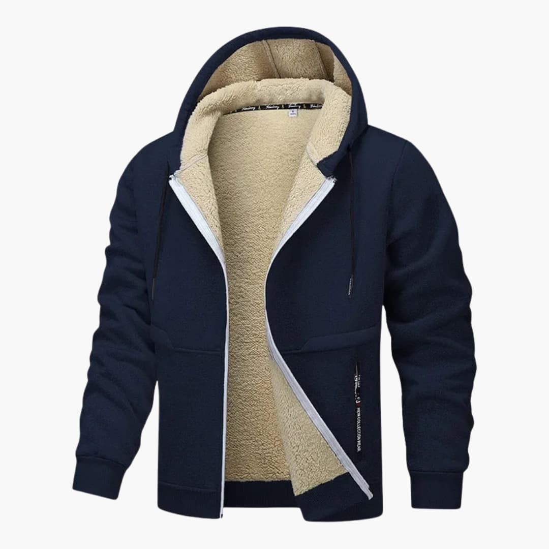 Elarova | Fleecejacke für Herren mit Reißverschluss und langen Ärmeln