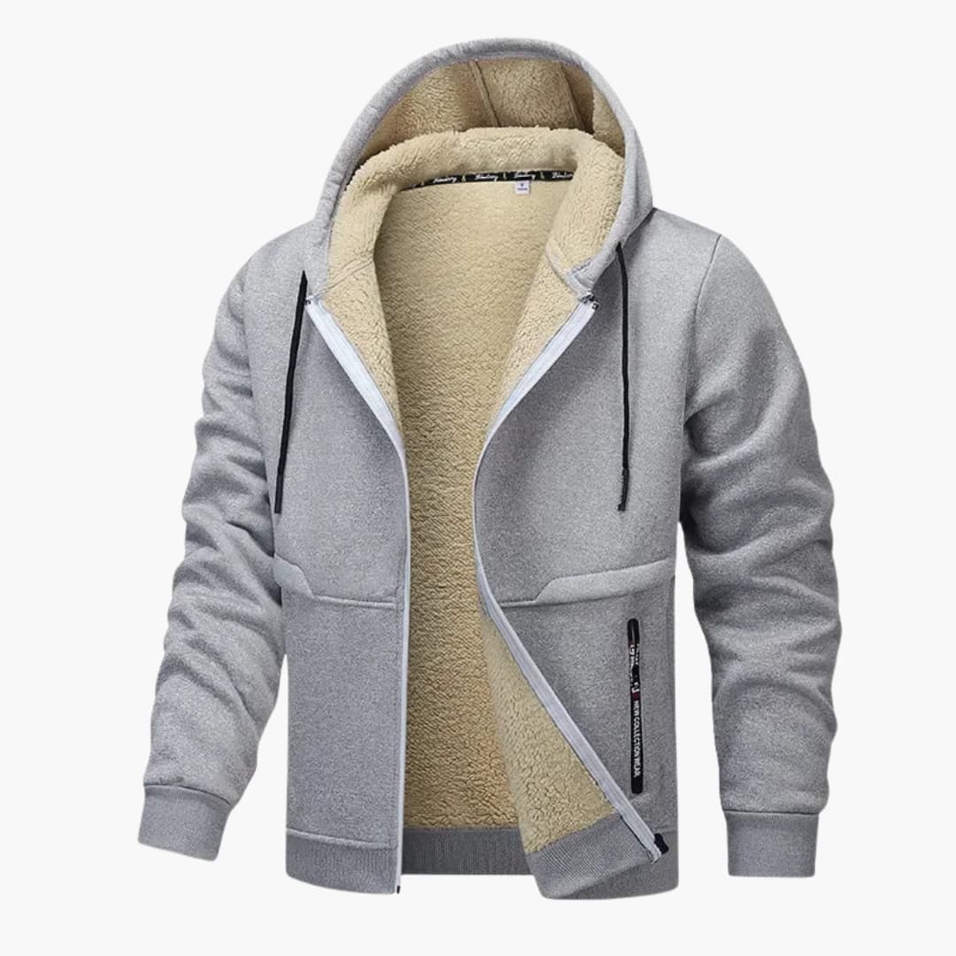 Elarova | Fleecejacke für Herren mit Reißverschluss und langen Ärmeln