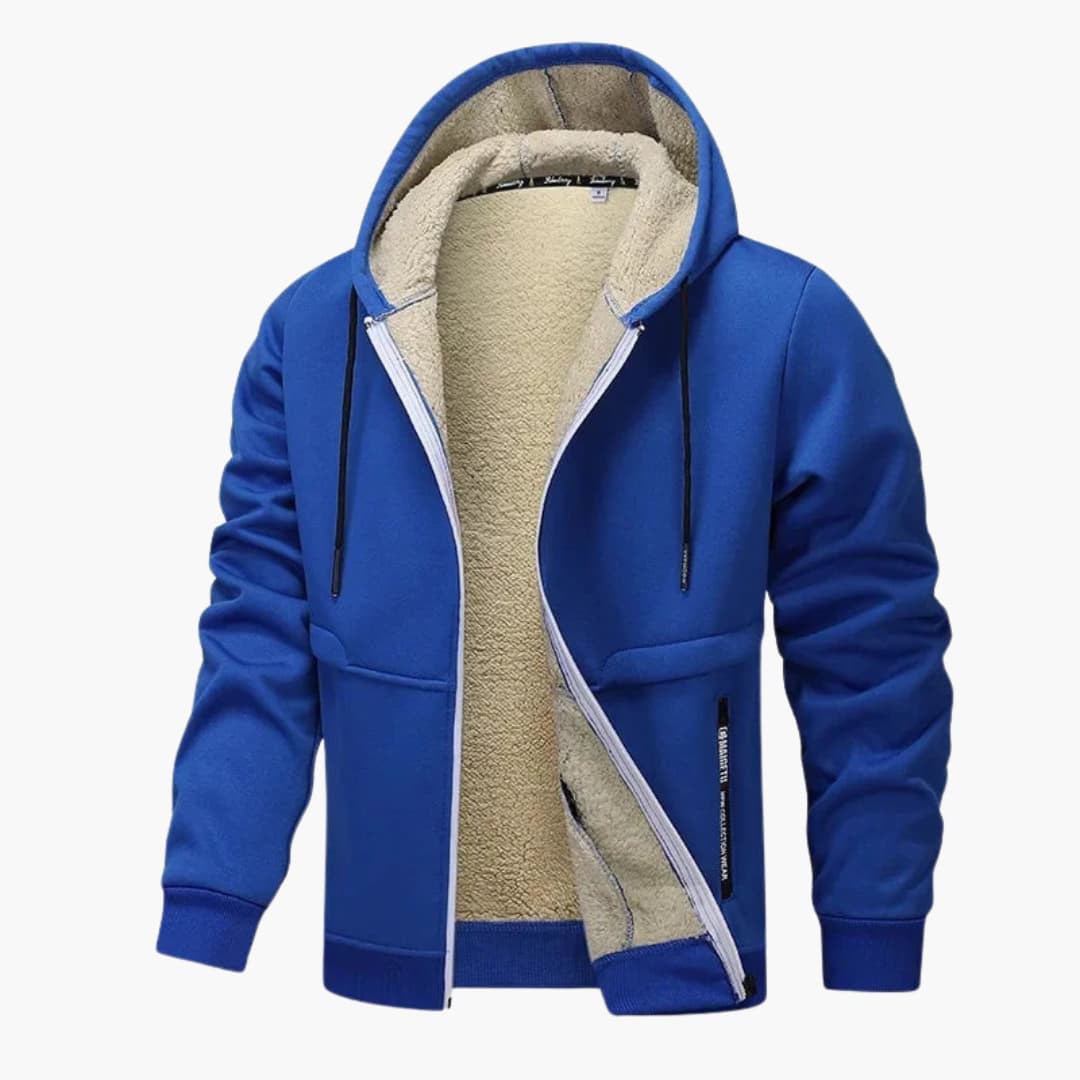 Elarova | Fleecejacke für Herren mit Reißverschluss und langen Ärmeln