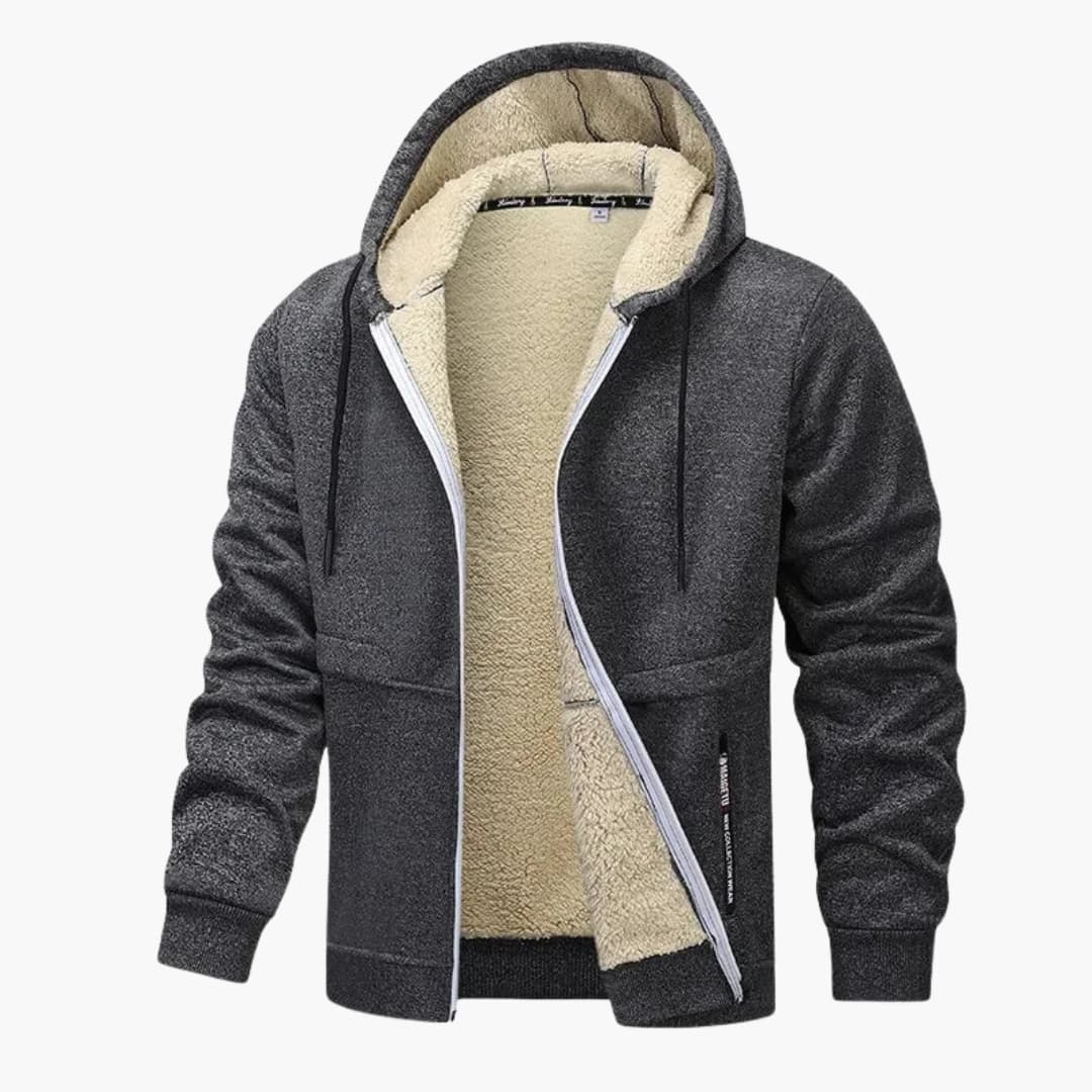 Elarova | Fleecejacke für Herren mit Reißverschluss und langen Ärmeln