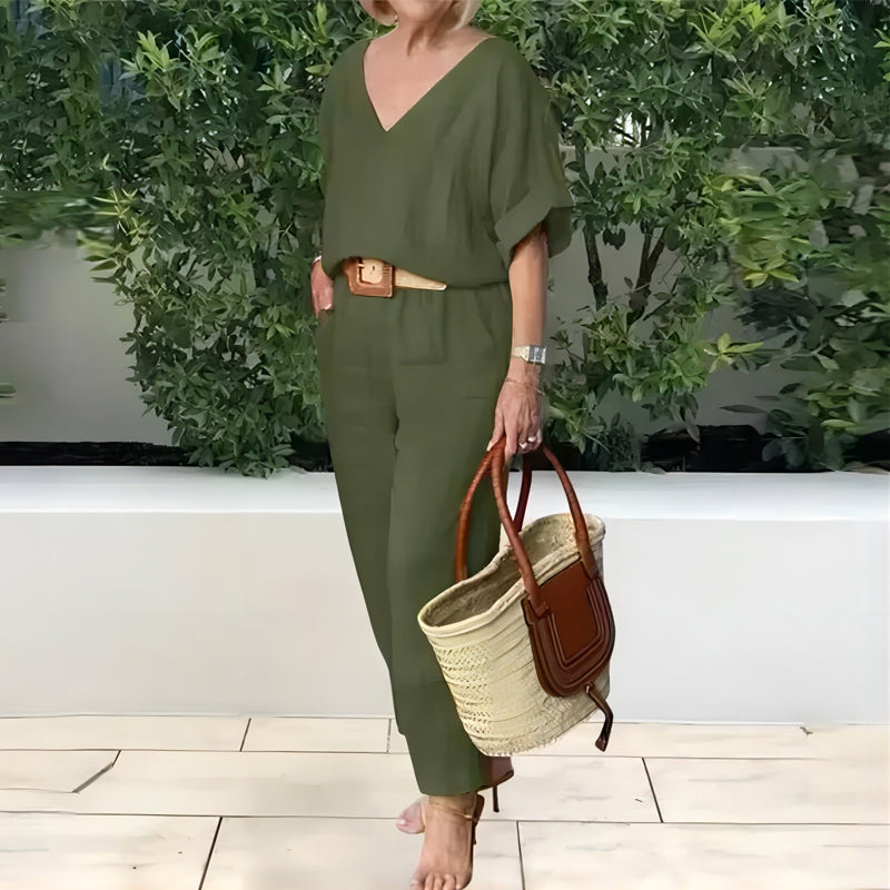 Elarova | Fließendes Elegantes Damen Zweiteiler Set