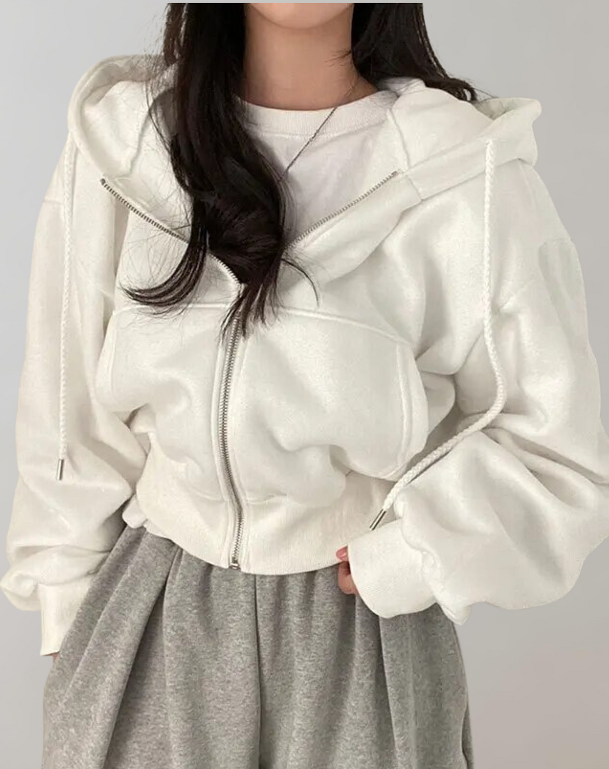 Elarova | Frauen Solid Hooded Sweatshirt