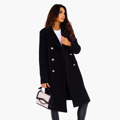 Elarova | Frauen Trenchcoat mit doppelreihiger Knopfleiste und Reverskragen