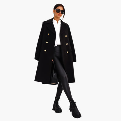 Elarova | Frauen Trenchcoat mit doppelreihiger Knopfleiste und Reverskragen
