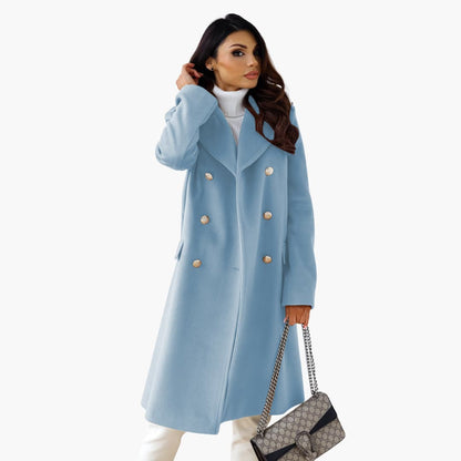 Elarova | Frauen Trenchcoat mit doppelreihiger Knopfleiste und Reverskragen