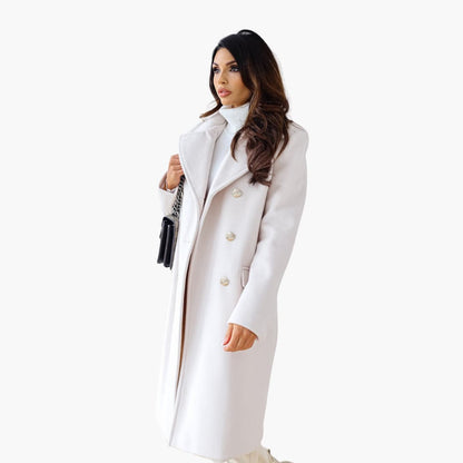 Elarova | Frauen Trenchcoat mit doppelreihiger Knopfleiste und Reverskragen